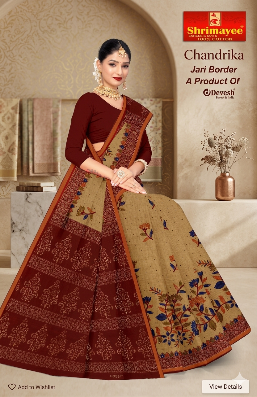 shrimayee chandrika cotton saree - Image 5