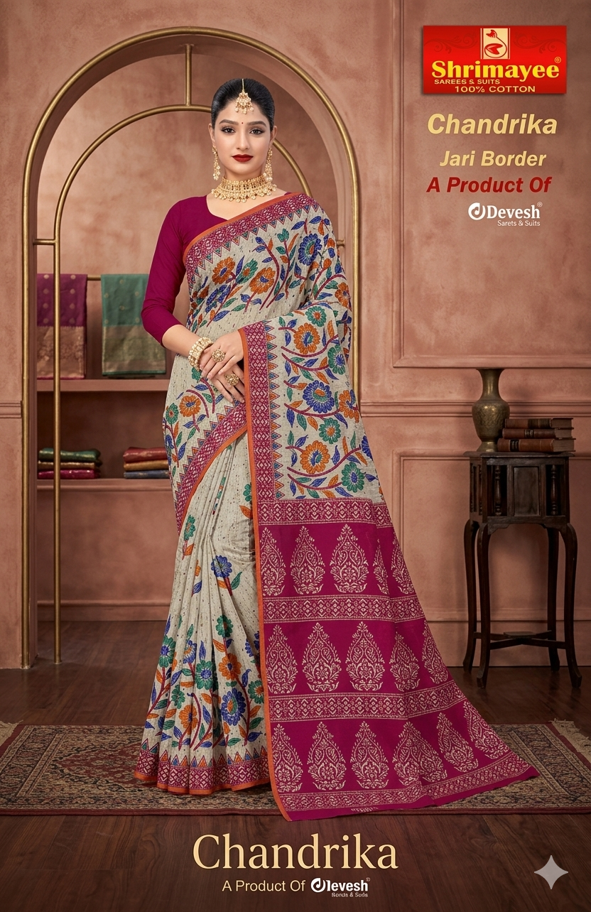 shrimayee chandrika cotton saree - Image 3